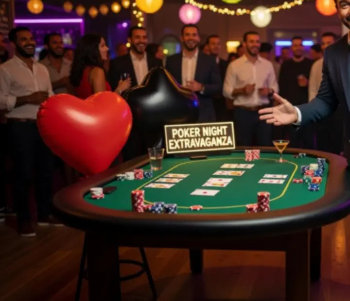 Prowadzący i animator pokerowy w trakcie wydarzenia